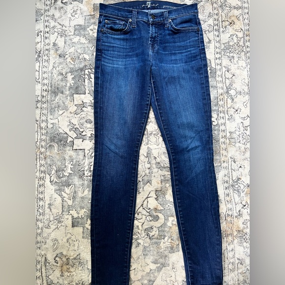 7 For All Mankind Gwenevere Ankle Skinny Mid Rise Jeans 26 - Picture 2 of 4